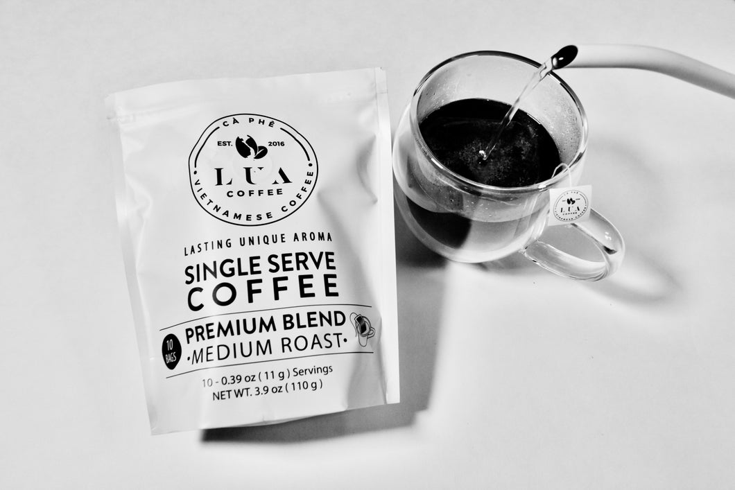 Single Serve T-Bag Coffee (Medium Roast) - 10 Pack